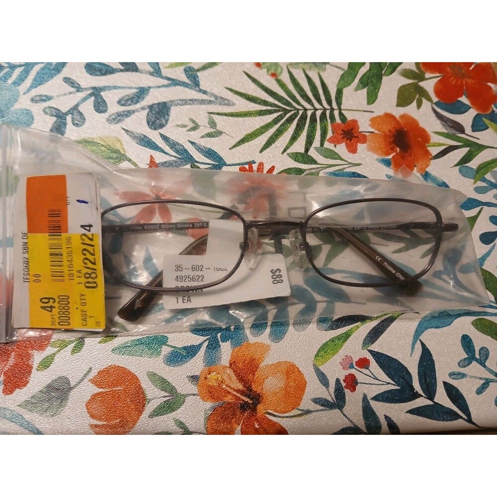 NWT Hilco A2-Flex Safety Eyeglass Frames SG602 Brown Smoke 49-19-130 $88 MSRP
